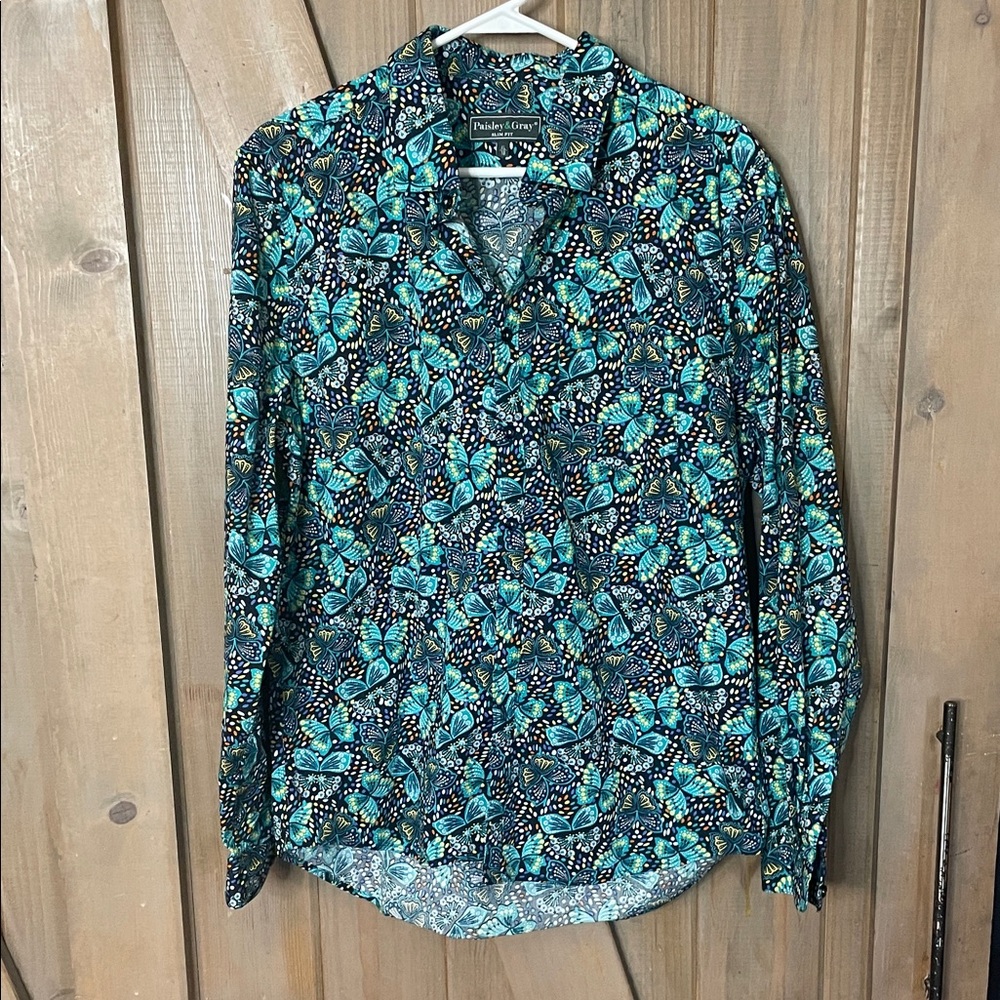 Paisley & Gray Multicolor Butterfly Shirt
